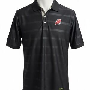 Reebok NHL New Jersey Devils PlayDry Polo Shirt Mens M Black